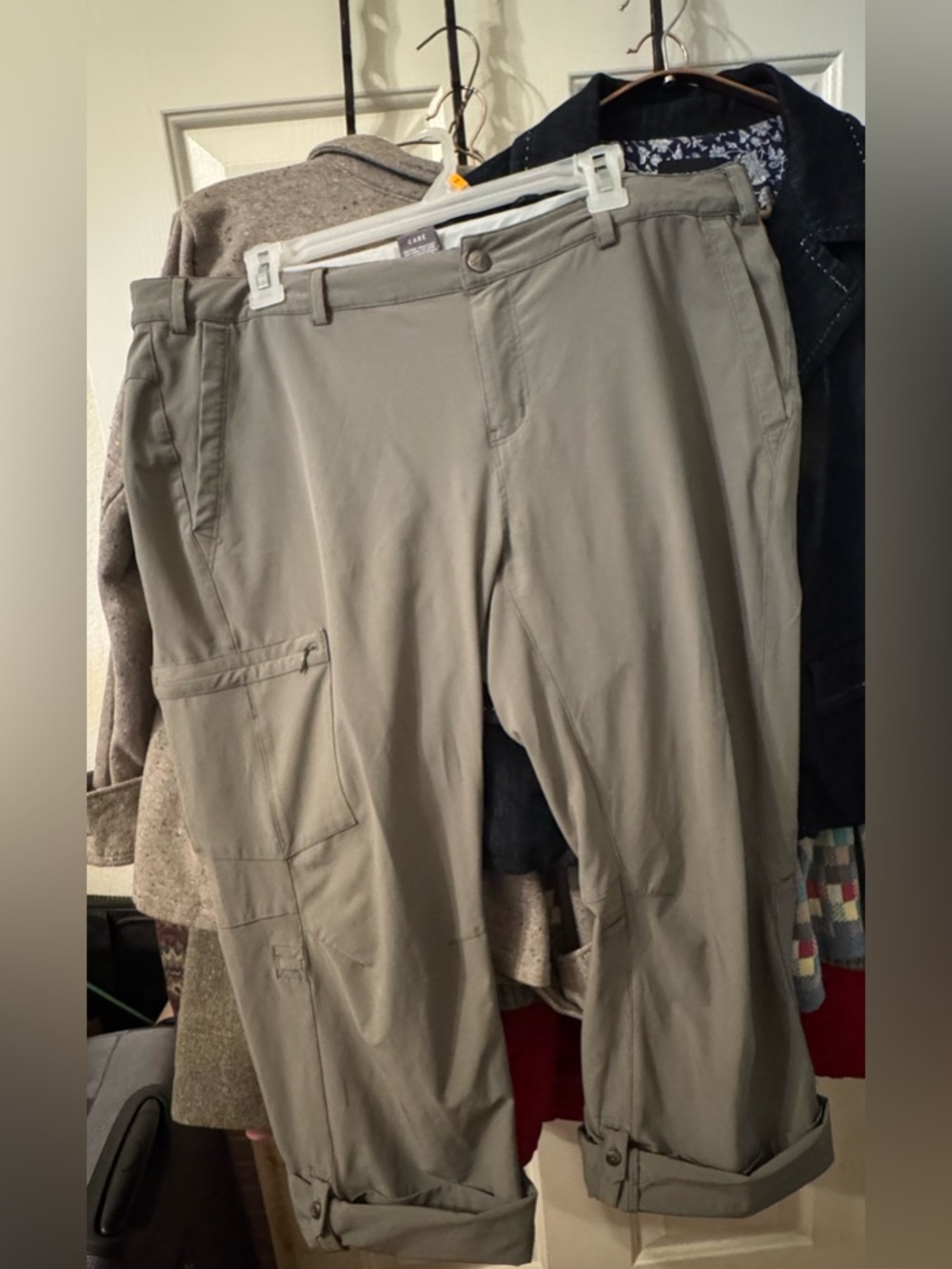 Women Convertible Hiking Pants- Olive Green- Read Description
